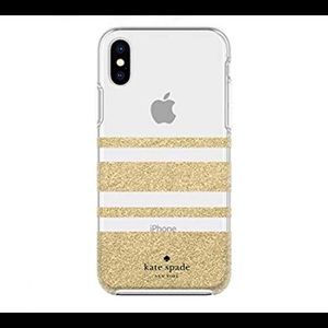 KATE SPADE CHARLOTTE STRIPE GOLD IPHONE XS MAX